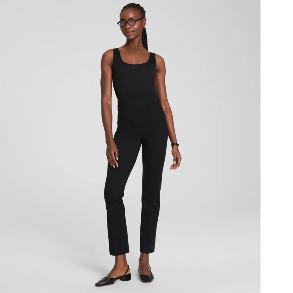 Spanx Size 2X Plus Size Black Ponte Straight Leg Pant
